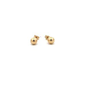 18K Gold Stud Earrings Ball